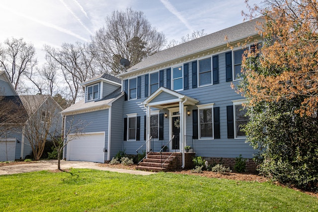 front view of blue house